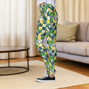 Leggings Coloré moderne Bauhaus Abstrait Motif géométrique