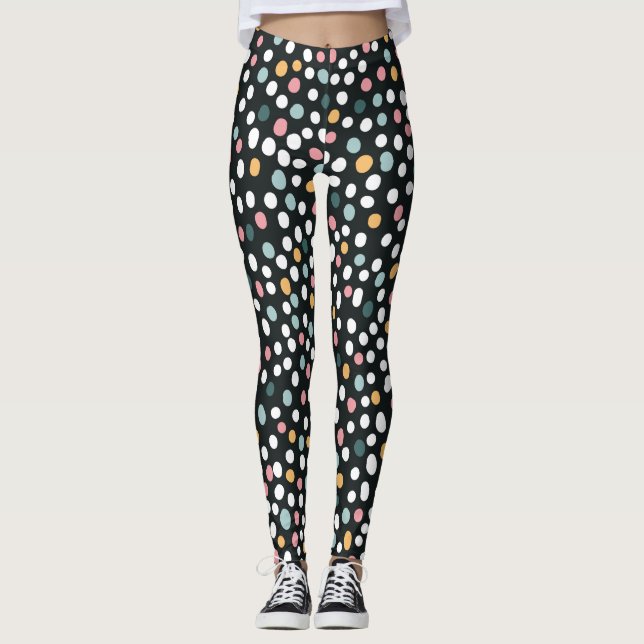 Leggings Coloré pois pastel Motif (Devant)