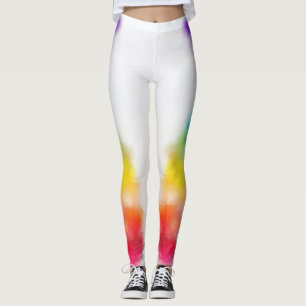 Leggings Coloré Rose Rouge Bleu Vert Jaune Moderne Élégant