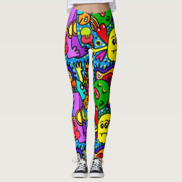 Leggings colorés Abstraits