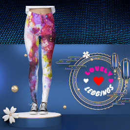 Leggings Coloris de peinture Abstraite