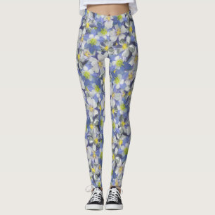 Leggings Columbines Motif sans couture