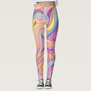 Leggings Comète arc-en-ciel : Ciel magique et rêveur.