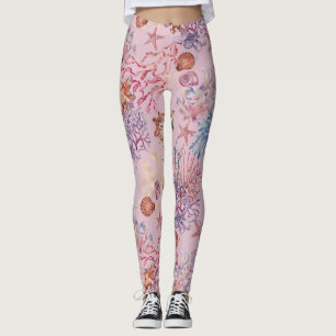 Leggings Composition de aquarelle sous-marine Série Design