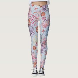 Leggings Composition de série de aquarelle sous-marine Desi