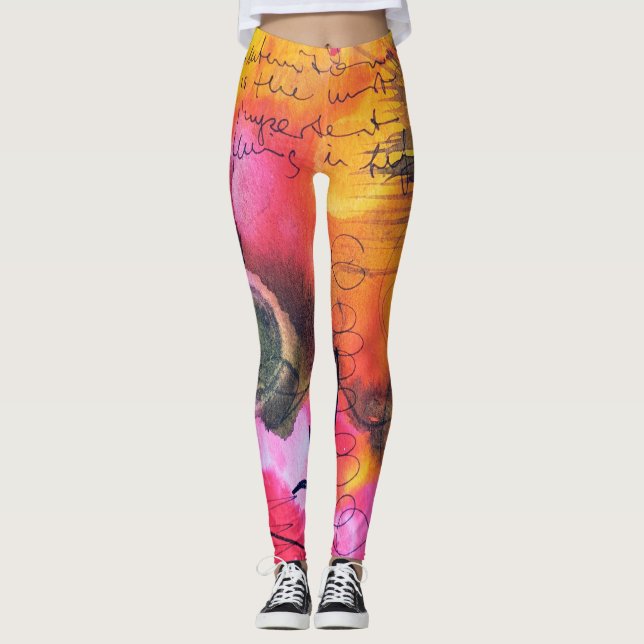 leggings con pintura original digital, abstracto (Vorderseite)