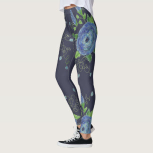 Leggings Concepteur Rose bleu