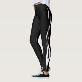 Leggings Conception Abstraite en noir et blanc