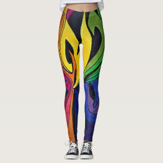 Leggings conception arc-en-ciel