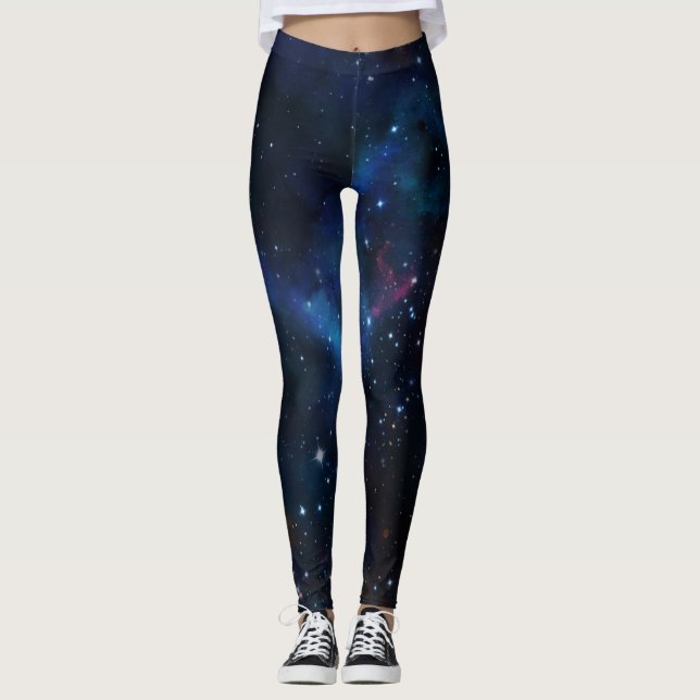 Leggings Conception d'art de l'espace de nébuleuse de (Devant)