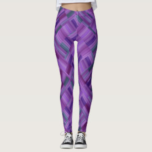Leggings Conception de bloc violet