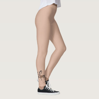Leggings Conception de cœur de léopard glamour amour