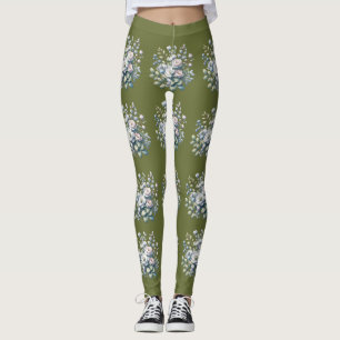 Leggings Conception de fleurs personnalisée