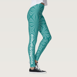 Leggings Conception de fractale sarcelle 