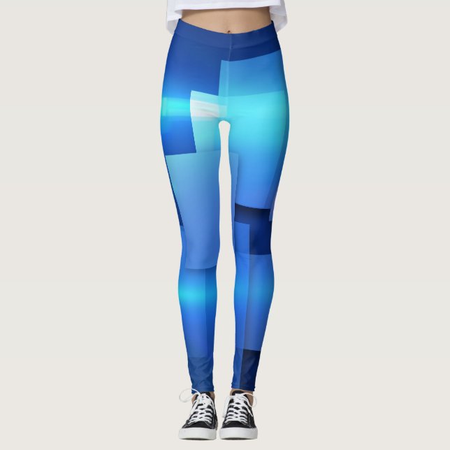 Leggings Conception de la boîte de Carré en mosaïque géomét (Devant)