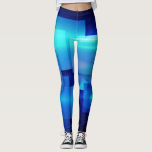 Leggings Conception de la boîte de Carré en mosaïque géomét
