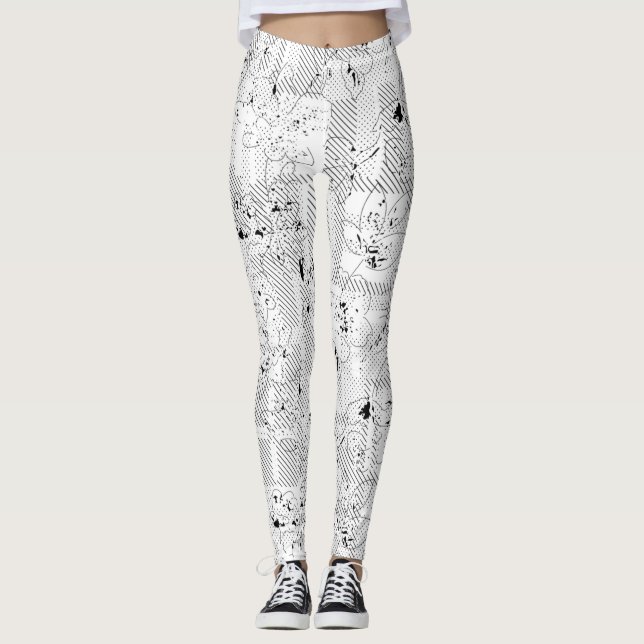 Leggings Conception de langue Un cent un (Devant)