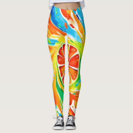 Leggings Conception de l'éclaboussure pivotante des agrumes