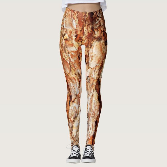 Leggings Conception de l'écorce d'arbre de légendes personn (Devant)