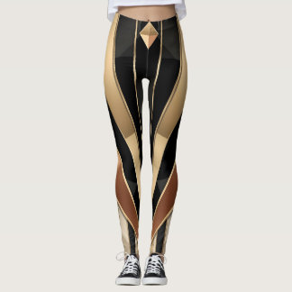 Leggings Conception de luxe géométrique Art Déco en soleil 