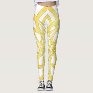 Leggings Conception de motif ornemental doré élégant