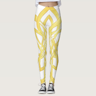 Leggings Conception de motif ornemental doré élégant