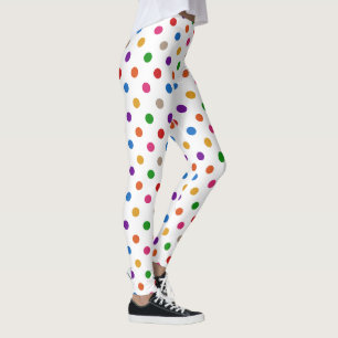 Leggings Conception de points colorés arc-en-ciel de couleu