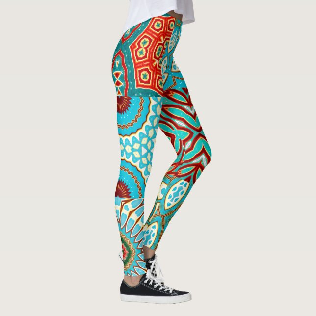 LEGGINGS CONCEPTION DE VAGUE BLEUE (Droite)