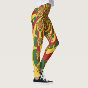 Leggings Conception des couleurs Rasta
