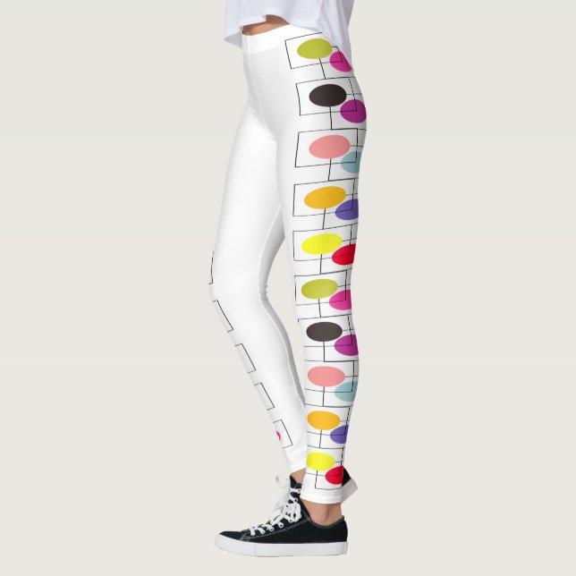 Leggings Conception des points et des Carrés (Gauche)