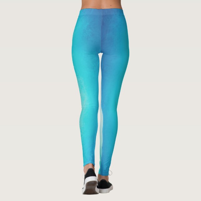 Leggings Conception d'océan bleu  (Dos)