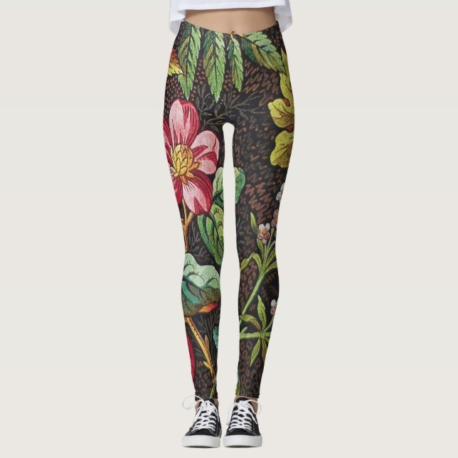 Leggings Conception du 18ème siècle de textile des fleurs (Devant)