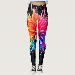 Leggings Conception dynamique des explosions de couleurs