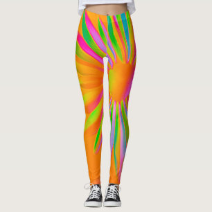 LEGGINGS CONCEPTION FLORALE DE L'IMAGINAIRE MULTI-COULEUR F
