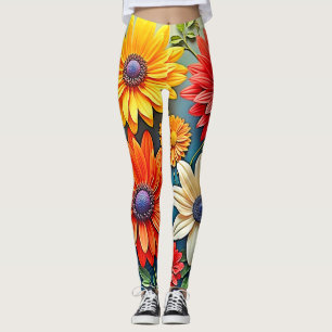 Leggings Conception florale dynamique de l'Imaginaire