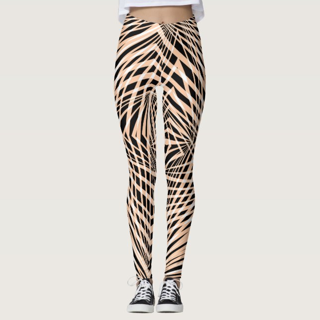 Leggings Conception géométrique Abstraite sans joint (Devant)