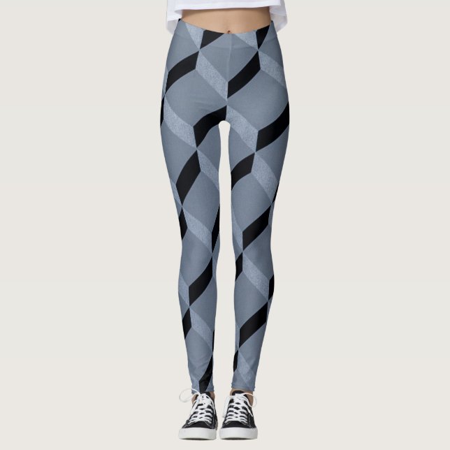 Leggings Conception géométrique en mosaïque (Devant)