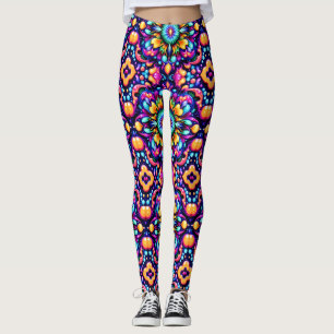 Leggings CONCEPTION MASSIVEMENT LUMINEUSE ~ Violet Orange ~