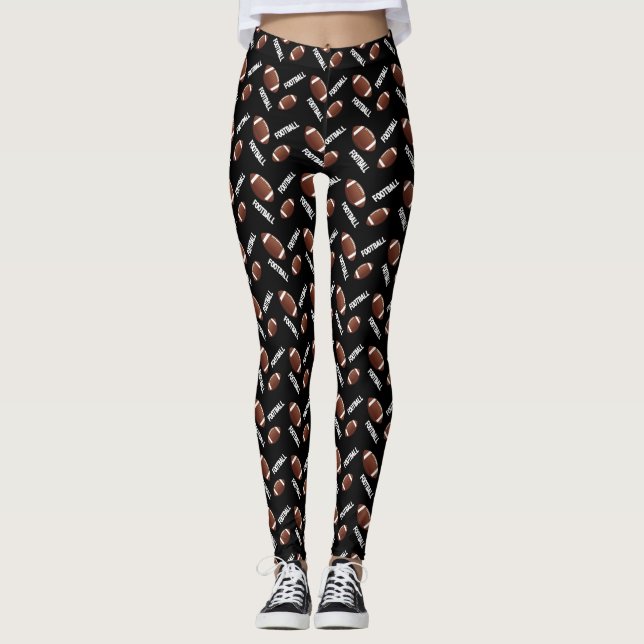 Leggings Conception Motif de football américain (Devant)