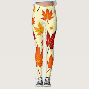 Leggings Conception sans couture de feuillage d'automne