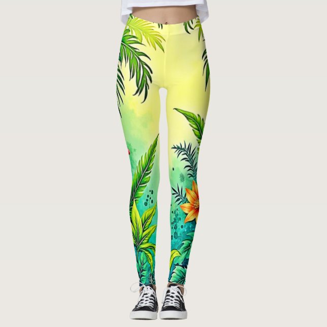 Leggings Conception Tropical Jungle Lush Paradise (Devant)