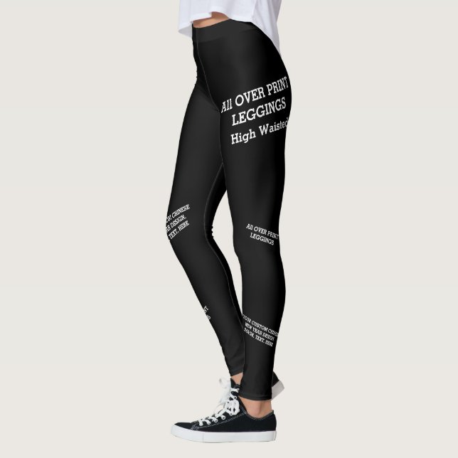 Leggings Concevez votre propre personnalisation Black Women (Gauche)