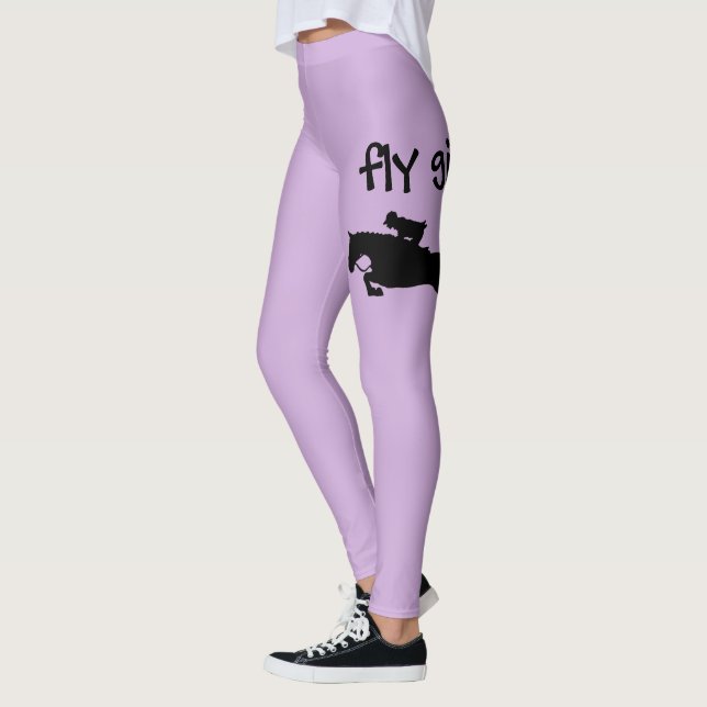 Leggings Concours hippique de fille de mouche sautant le (Gauche)