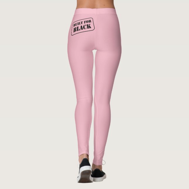 Leggings Conçu pour les jambières roses noires (Dos)