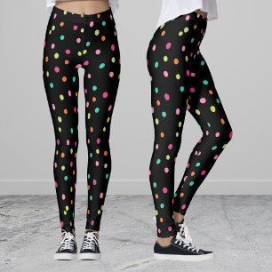Leggings Confetti coloré saupoudrer pois de pois pop arc-en