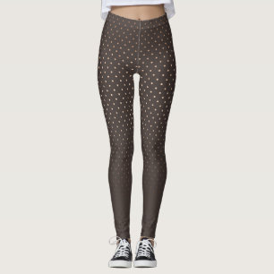 Leggings Confetti doré incomparable cercles chocolat marron