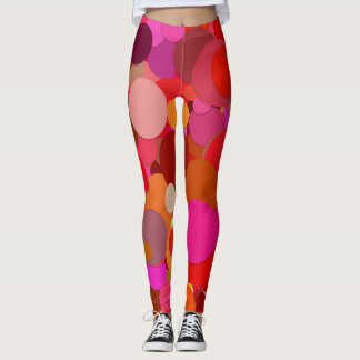 leggings confettis à points rouges