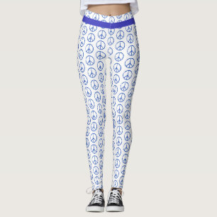 Leggings Connexion Paix en bleu
