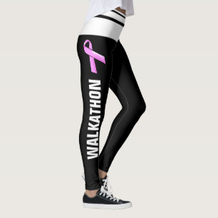 Leggings Conscience rose de cancer du sein du walkathon  