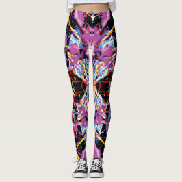 Leggings Contacteur de convulsion Ethérée violette et noire